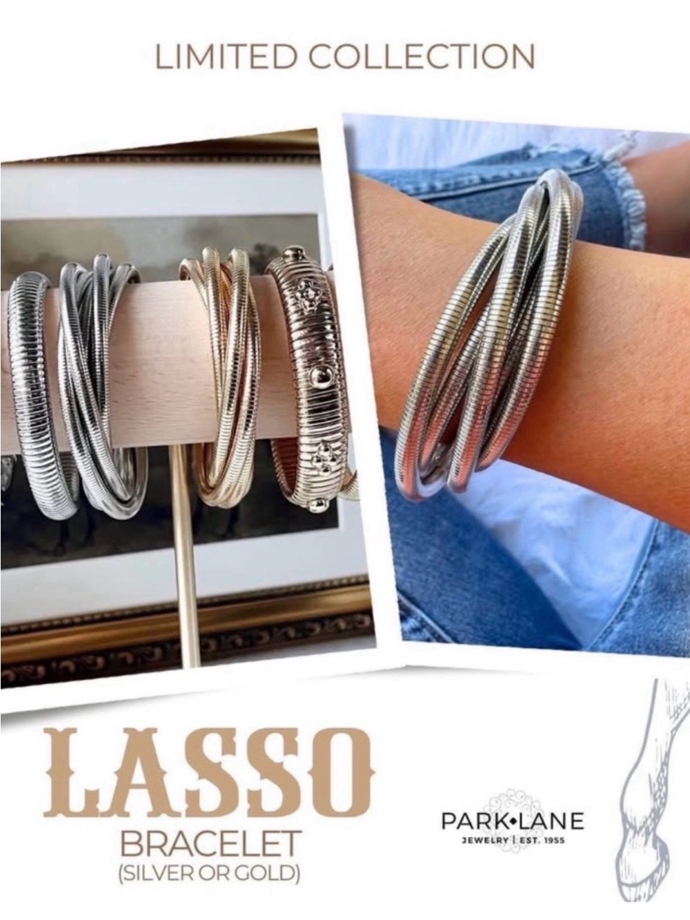 Park Lane Lasso western luxe Bracelet in Silver